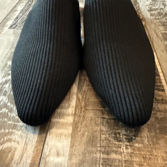 Splendid Lunelli Mule Size 9.5 Black Ribbed Knit Casual 2" Block Heel Shoe - Picture 3 of 10